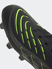 adidas Black/Grey Adult Predator Club Firm Ground Boots - Image 8 of 9