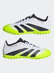 adidas White/Lemon Adult Predator Club Turf Boots - Image 10 of 12