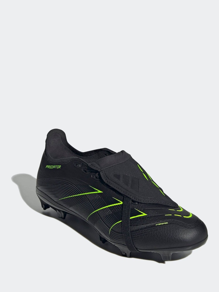 adidas Black/Grey Adult Predator League Fold-Over Tongue Firm/Multi Ground Boots - Image 2 of 10