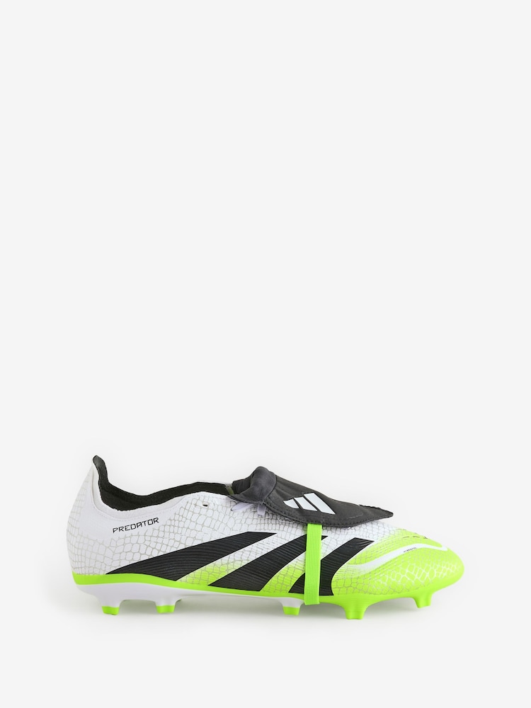 adidas White/Lemon Adult Predator League Fold-Over Tongue Firm/Multi Ground Boots - Image 1 of 13 adidas White/Lemon Adult Predator League Fold-Over Tongue Firm/Multi Ground Boots - Image 1 of 13