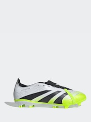 adidas White/Lemon Adult Predator League Fold-Over Tongue Firm/Multi Ground Boots - Image 2 of 13