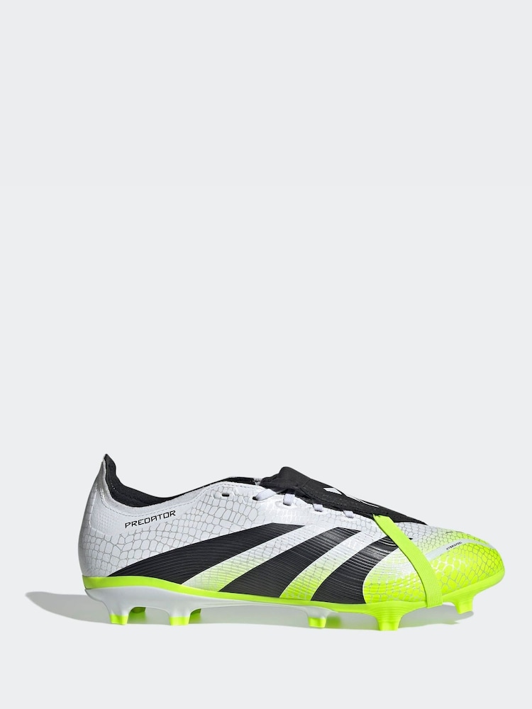 adidas White/Lemon Adult Predator League Fold-Over Tongue Firm/Multi Ground Boots - Image 2 of 13 adidas White/Lemon Adult Predator League Fold-Over Tongue Firm/Multi Ground Boots - Image 2 of 13