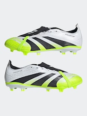 adidas White/Lemon Adult Predator League Fold-Over Tongue Firm/Multi Ground Boots - Image 8 of 13