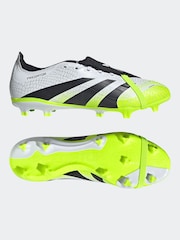 adidas White/Lemon Adult Predator League Fold-Over Tongue Firm/Multi Ground Boots - Image 9 of 13