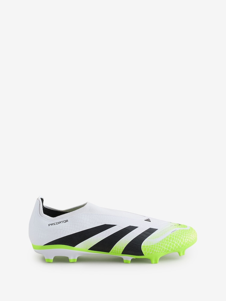 adidas White/Lemon Adult Predator League Laceless Firm/Multi Ground Boots - Image 1 of 1 adidas White/Lemon Adult Predator League Laceless Firm/Multi Ground Boots - Image 1 of 1