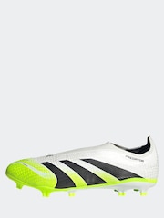 adidas White/Lemon Adult Predator League Laceless Firm/Multi Ground Boots - Image 2 of 9