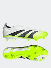 adidas White/Lemon Adult Predator League Laceless Firm/Multi Ground Boots - Image 8 of 9