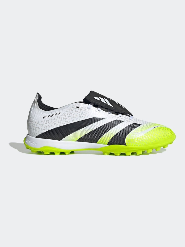 adidas White/Lemon Adult Predator League Fold-Over Tongue Turf Boots - Image 2 of 10