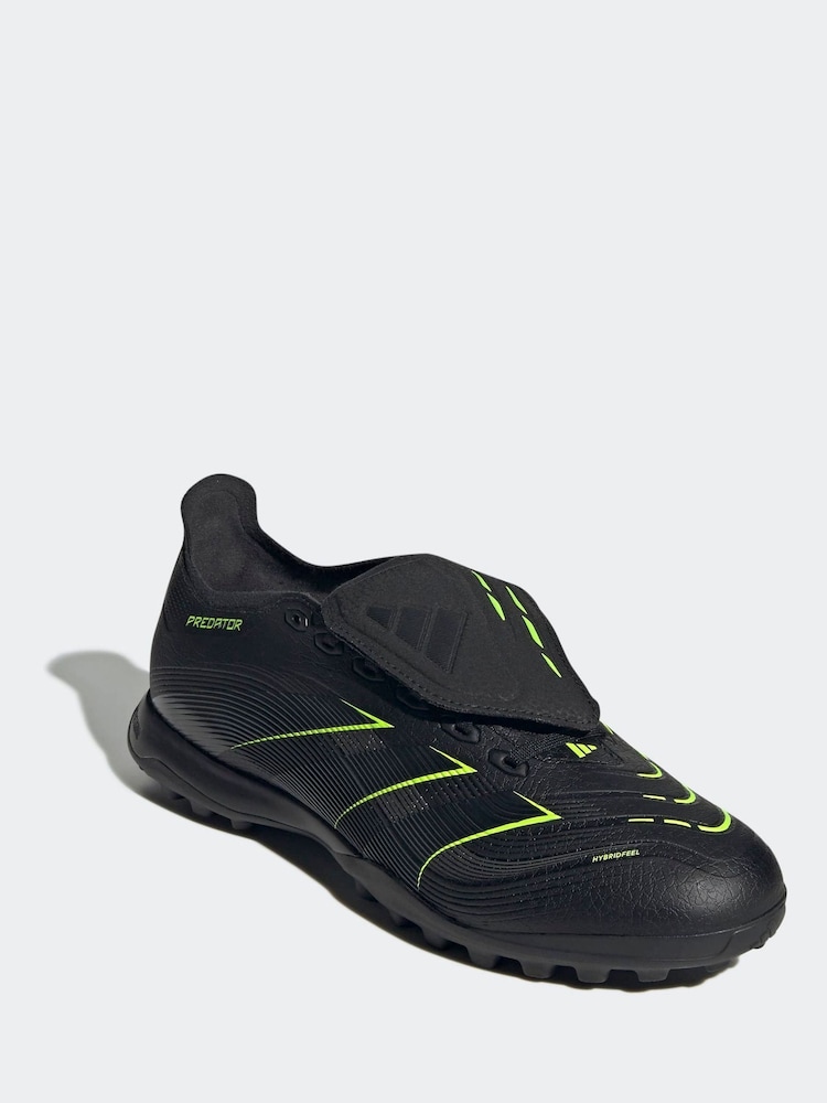 adidas Black/Grey Adult Predator League Fold-Over Tongue Turf Boots - Image 1 of 10