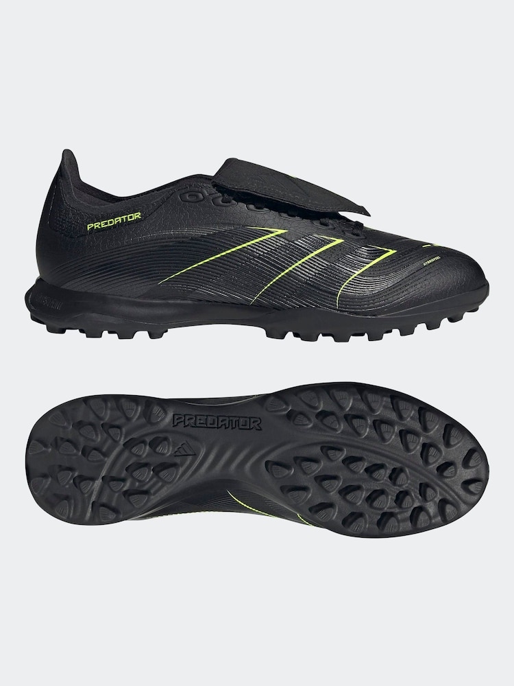 adidas Black/Grey Adult Predator League Fold-Over Tongue Turf Boots - Image 2 of 10