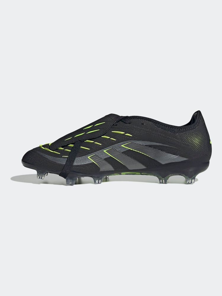adidas Black/Grey Adult Predator Pro Fold-Over Tongue Firm Ground Boots - Image 2 of 11