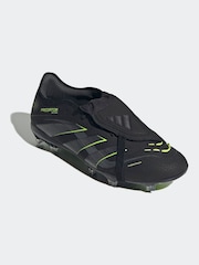 adidas Black/Grey Adult Predator Pro Fold-Over Tongue Firm Ground Boots - Image 3 of 11