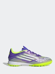 adidas Purple/White Adult F50 League Turf Boots - Image 1 of 10