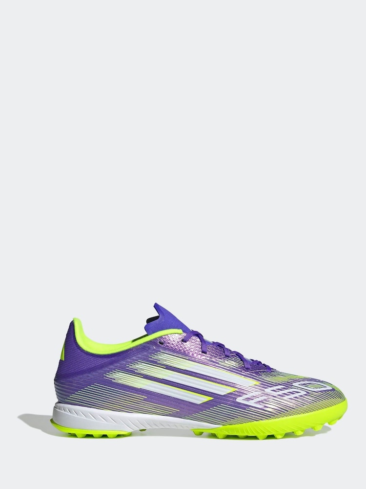 adidas Purple/White Adult F50 League Turf Boots - Image 1 of 10