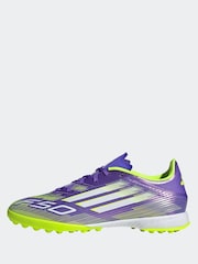 adidas Purple/White Adult F50 League Turf Boots - Image 2 of 10