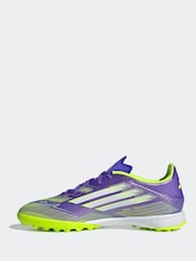 adidas Purple/White Adult F50 League Turf Boots - Image 3 of 10