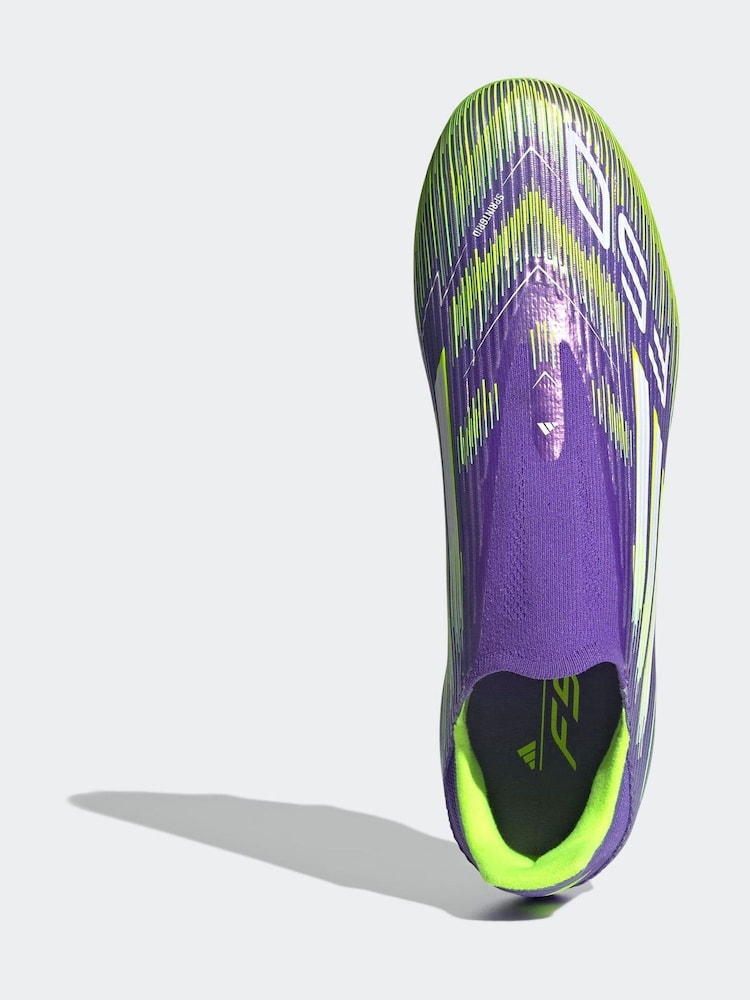 adidas Purple/White Adult F50 League Laceless Firm/Multi Ground Boots - Main Image
