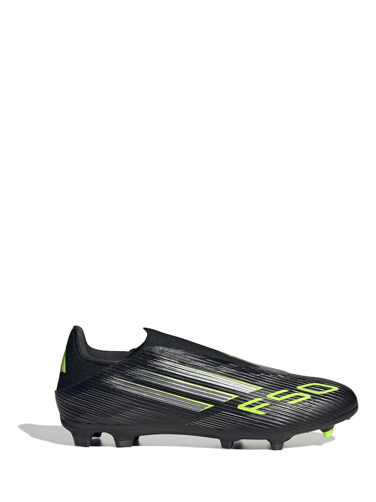 adidas Black/Grey Adult F50 League Laceless Firm/Multi Ground Boots - Image 1 of 10