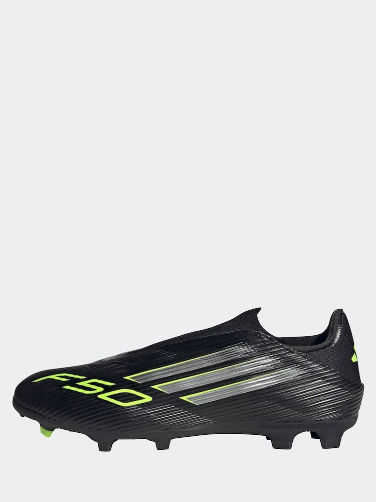 adidas Black/Grey Adult F50 League Laceless Firm/Multi Ground Boots - Image 10 of 10