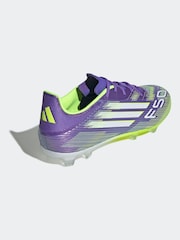 adidas Purple/White Adult F50 League Firm/Multi Ground Boots - Image 9 of 13