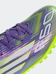 adidas Purple/White Adult F50 Club Turf Boots - Image 11 of 12