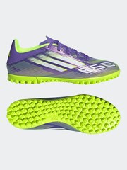 adidas Purple/White Adult F50 Club Turf Boots - Image 3 of 12