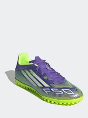 adidas Purple/White Adult F50 Club Turf Boots - Image 8 of 12