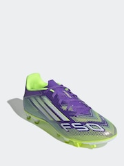 adidas Purple/White Adult F50 Club Firm/Multi Ground Boots - Image 1 of 10