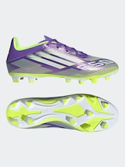 adidas Purple/White Adult F50 Club Firm/Multi Ground Boots - Image 6 of 10