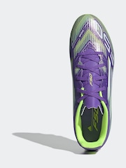 adidas Purple/White Adult F50 Club Firm/Multi Ground Boots - Image 7 of 10