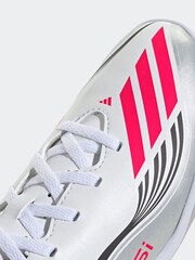 adidas White Blue Kids F50 Messi Club Indoor Boots - Image 12 of 12