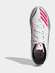 adidas White Blue Kids F50 Messi Club Indoor Boots - Image 9 of 12