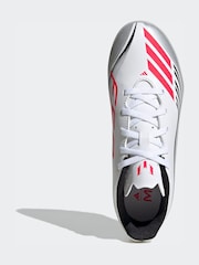 adidas White Blue Kids F50 Messi Club Turf Boots - Image 9 of 14