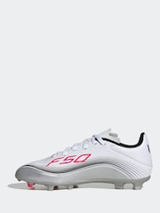adidas White/Blue Kids F50 Messi League Firm/Multi Ground Boots - Image 2 of 10