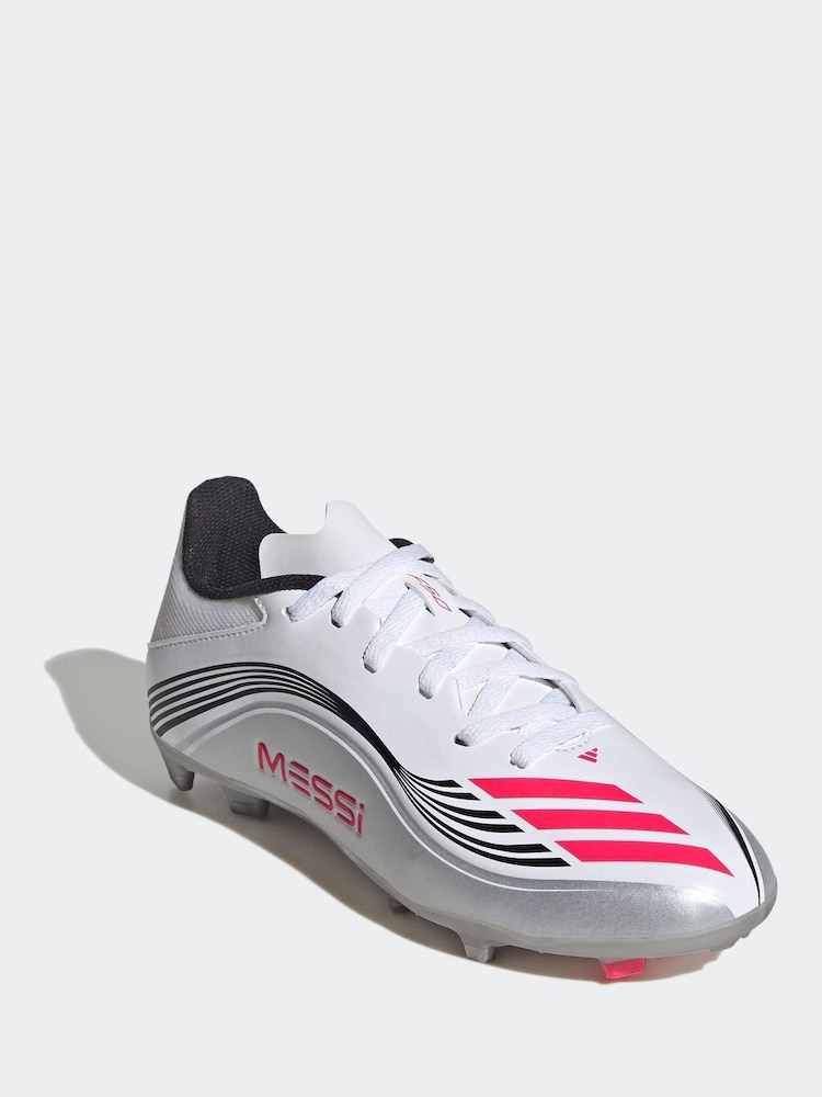 Buy adidas White/Blue Kids F50 Messi League Firm/Multi Ground Boots from  Next USA