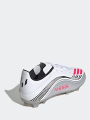 adidas White/Blue Kids F50 Messi League Firm/Multi Ground Boots - Image 4 of 10