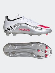 adidas White/Blue Kids F50 Messi League Firm/Multi Ground Boots - Image 6 of 10