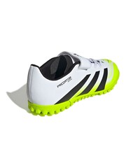adidas White/Lemon Kids Predator Club Hook and Loop Turf Boots - Image 12 of 12