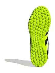 adidas White/Lemon Kids Predator Club Hook and Loop Turf Boots - Image 7 of 12