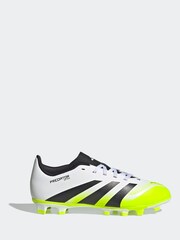 adidas White/Lemon Kids Predator Club Firm/Multi-Ground Boots - Image 1 of 10