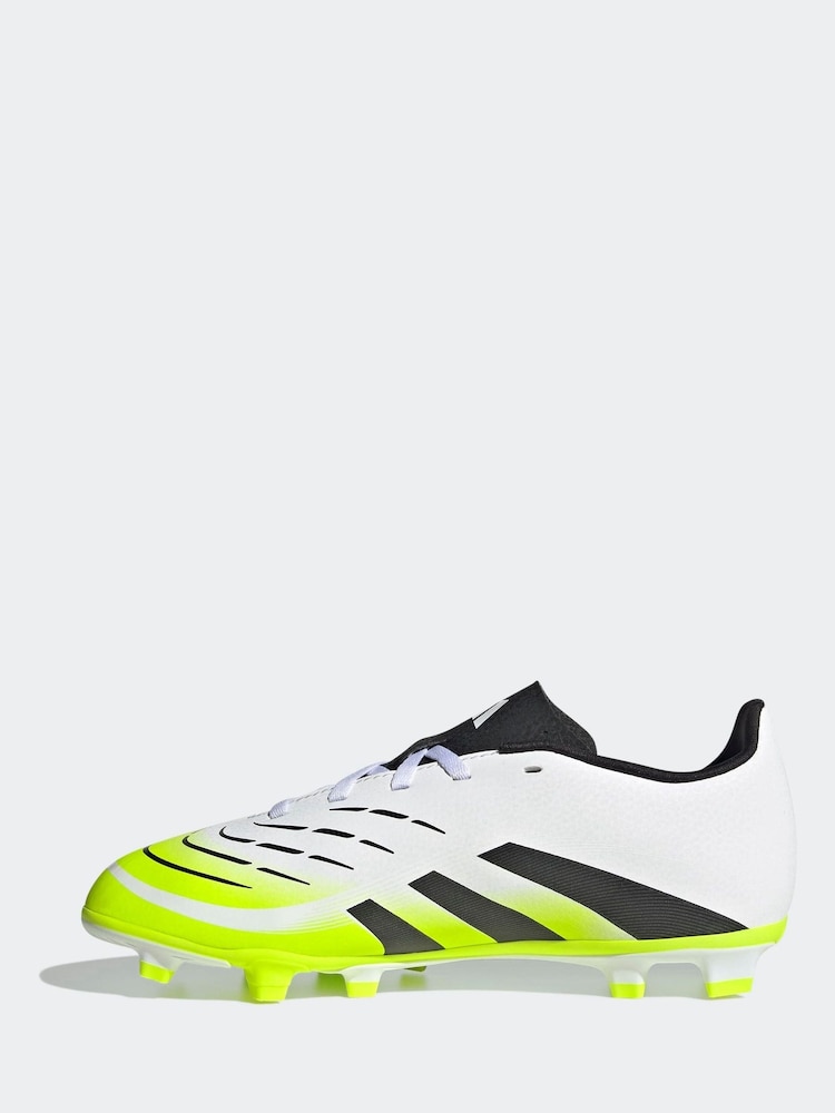 adidas White/Lemon Kids Predator Club Firm/Multi-Ground Boots - Image 2 of 10