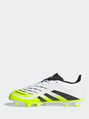 adidas White/Lemon Kids Predator Club Firm/Multi-Ground Boots - Image 3 of 10