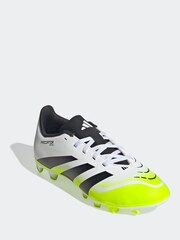 adidas White/Lemon Kids Predator Club Firm/Multi-Ground Boots - Image 4 of 10