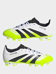 adidas White/Lemon Kids Predator Club Firm/Multi-Ground Boots - Image 6 of 10