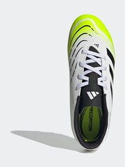 adidas White/Lemon Kids Predator Club Firm/Multi-Ground Boots - Image 8 of 10