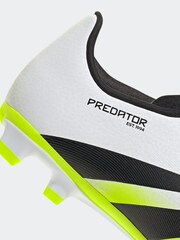 adidas White/Lemon Kids Predator Club Firm/Multi-Ground Boots - Image 9 of 10