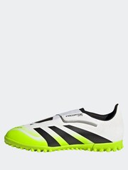 adidas White/Lemon Kids Predator Club Hook and Loop Turf Boots - Image 2 of 12