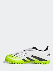 adidas White/Lemon Kids Predator Club Hook and Loop Turf Boots - Image 8 of 12