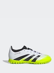 adidas White/Lemon Kids Predator Club Turf Boots - Image 1 of 12