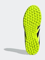 adidas White/Lemon Kids Predator Club Turf Boots - Image 10 of 12